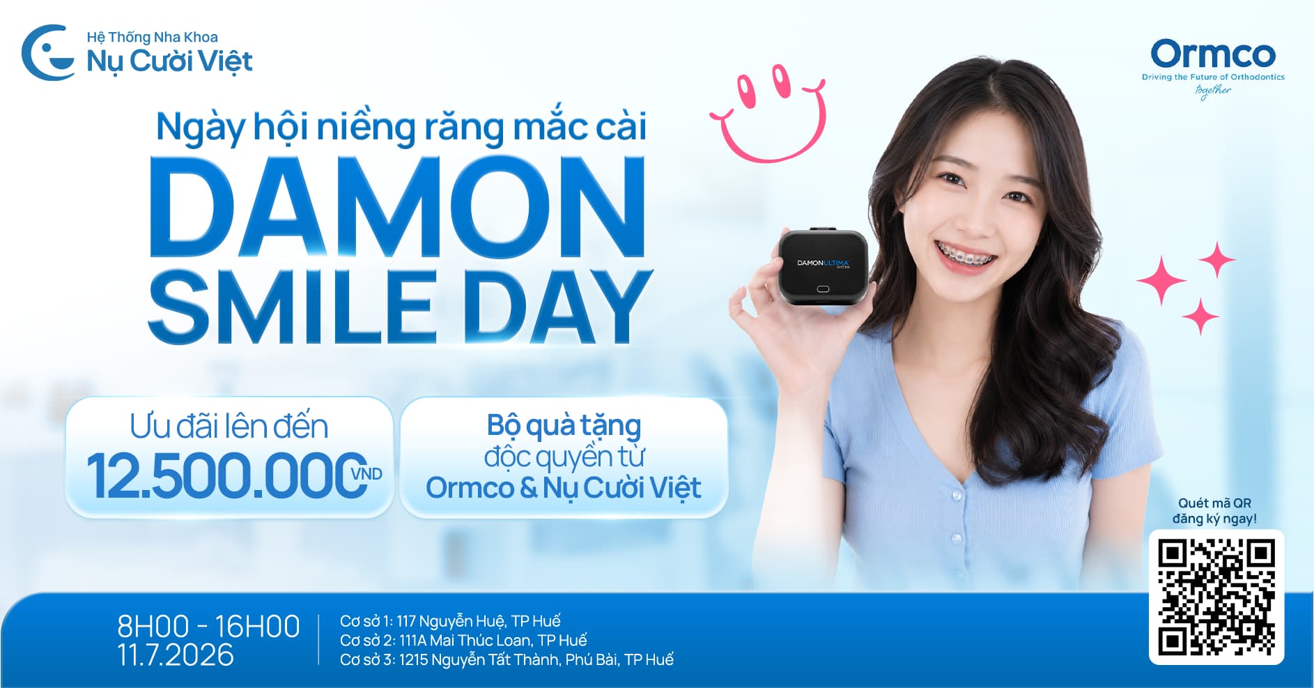 Damon smile day 2026 – Ngày hội Niềng răng mắc cài lớn nhất năm